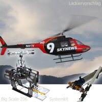 Big Scale 206 Systemkit mit Mechanik+ Rotorkopf