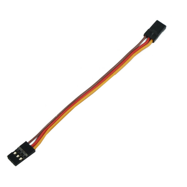 servo patch lead JR, 0,14 mm² | gold plated connectors, 10 cm, PVC flex wire, flat