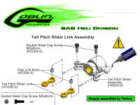 Tail Pitch Slider Links (2) GOB630/700/770