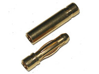 High Voltage Plug gold 4,0mm (1 Pair)