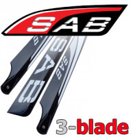 SAB Blackline 360mm 3D 3-Blatt-Set weiß/schwarz