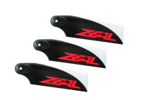 Zeal Carbon Tail Blades 105mm orange / 3-blade