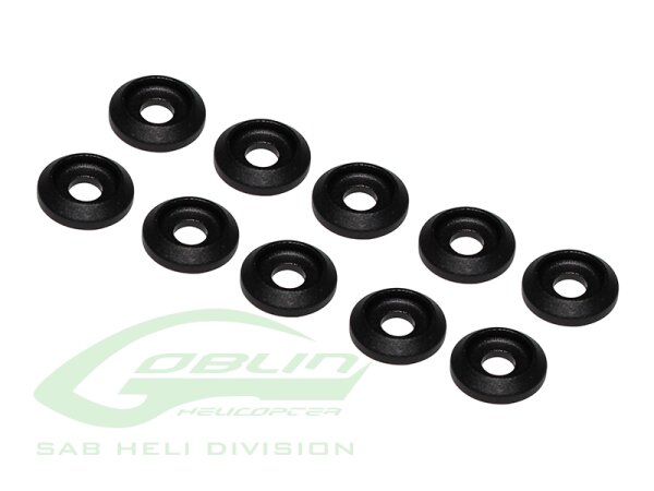 Aluminum Finishing Washers Black Matte M3 (10)