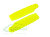 Plastic Tail Blades yellow 50mm Fireball