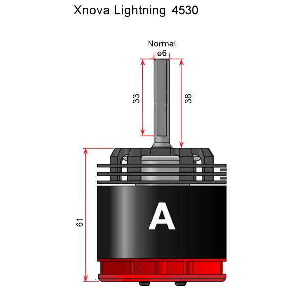 XNOVA Lightning BL Motor 4530-480 (Welle A - 38mm) | heli