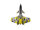 Lizard gelb voll GFK/Airex Jet für 12S Impeller oder Turbine