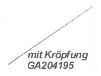 GAUI Schubstange  Heck 2mm / lange Ausführung m. Verbinder HC550