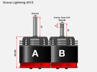 Xnova Lightning BL Motor 4015-800 für SAB Goblin RAW 500 m. Welle B