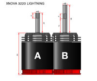 Xnova 3220 Lightning 950KV  für RAW 420 Competition