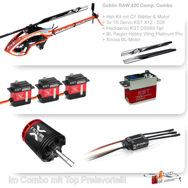 Goblin RAW 420 Competition Xnova Super Combo with KST Servo Bundle