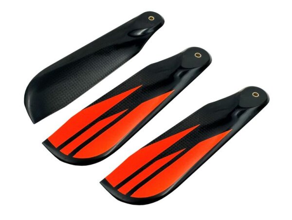 SAB orange colored tips Tail Blades - 110mm