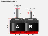 Xnova Lightning BL Motor 4015-800 für SAB il Goblin 520  m. Welle A