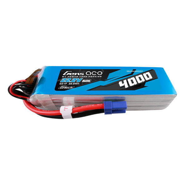 Gens ace G-Tech 4000mAh 22.2V 45C 6S1P Lipo Battery Pack mit EC5 Stecker