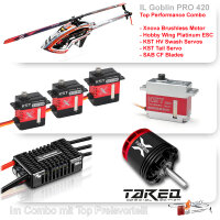 ilGOBLIN PRO 420 White Xnova Tareq Combo with Hobby Wing...