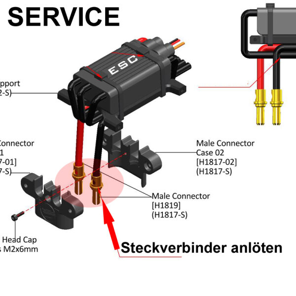Anlöten von Steckverbinder an BL-Regler