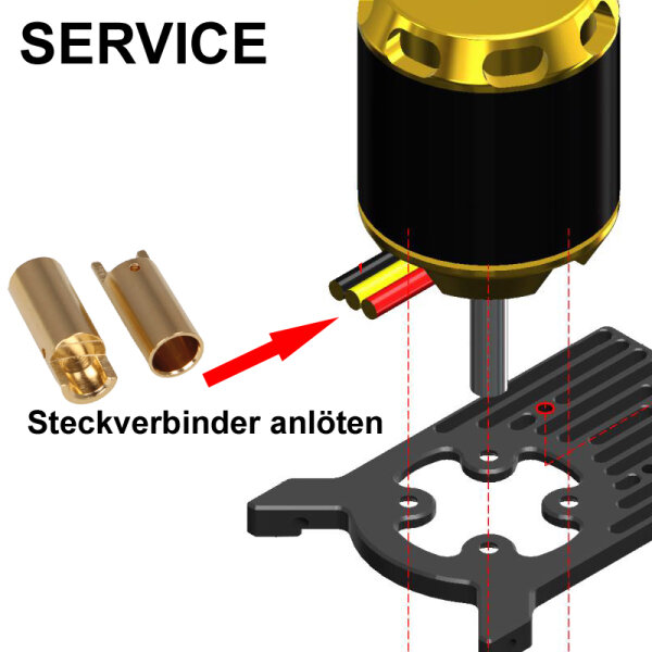 Anlöten von Steckverbinder an BL-Motor